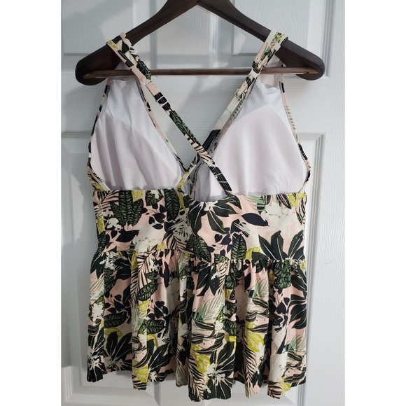 Adore Me Paradise Jungle Tankini Swimsuit Womens Plus Size 4X w/coverup New - Picture 5 of 5